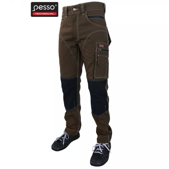 Darbo kelnės Pesso rudos Darbo rūbai, Darbo kelnės, Pesso rūbų kolekcija, Pesso Rūbai nuotrauka