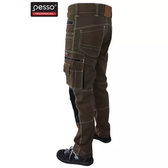 Darbo kelnės Pesso rudos Darbo rūbai, Darbo kelnės, Pesso rūbų kolekcija, Pesso Rūbai nuotrauka