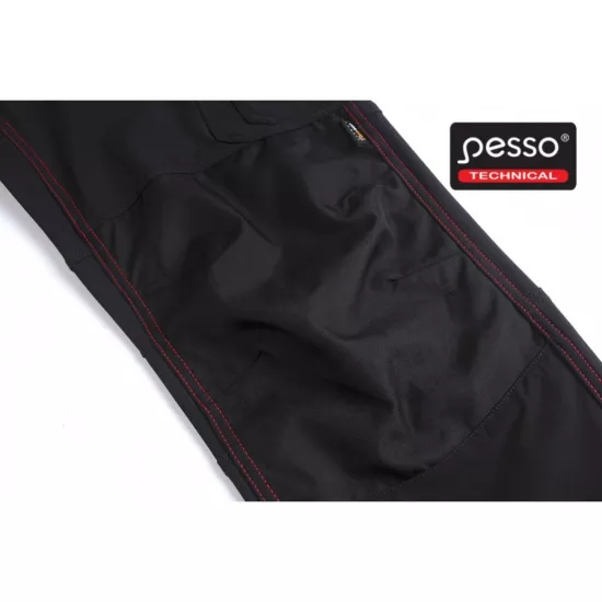 Darbo kelnės Pesso Stretch Mercury, juodos Darbo rūbai, Darbo kelnės, Pesso rūbų kolekcija, Pesso Rūbai nuotrauka