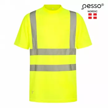 Gero matomumo marškinėliai trumpomis rankovėmis Pesso HVMG, geltoni