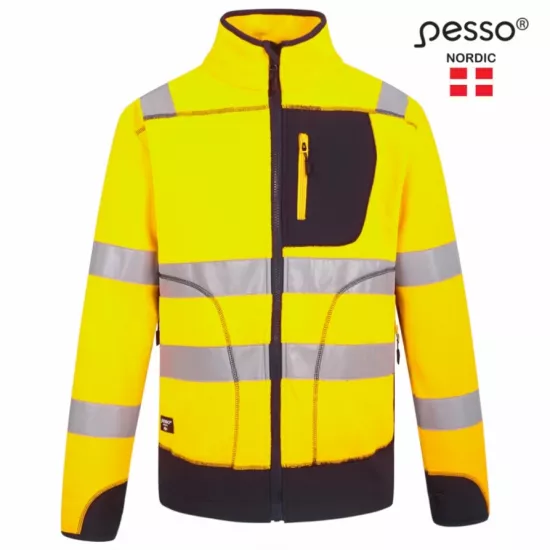 Švelnus ir minkštas Fleece audinio džemperis Pesso FL 02, geltonas Darbo rūbai, Darbo kelnės, Pesso rūbų kolekcija, Pesso Rūbai nuotrauka