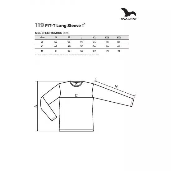 Vyriški marškinėliai ilgomis rankovėmis Malfini Fit T-LS 119 Darbo rūbai, Maikutės, Polo marškinėliai, marškiniai nuotrauka