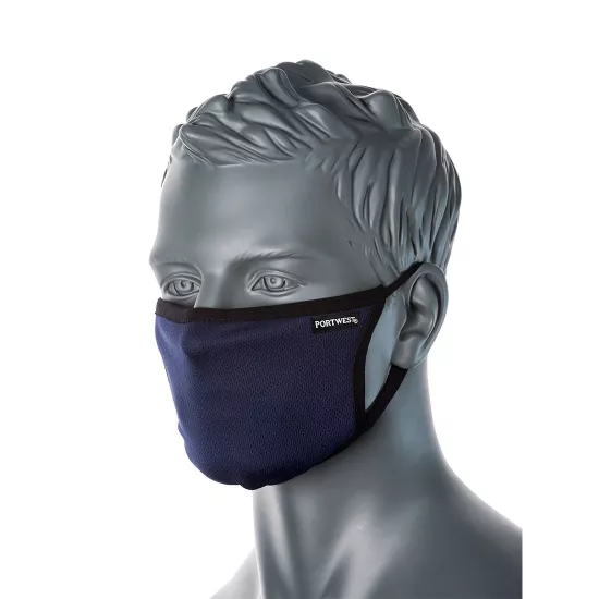 3 sluoksnių medžiaginė veido kaukė Portwest CV30 Galvos apsauga, Vienkartiniai darbo drabužiai, Kvėpavimo takų apsauga, Kaukės nuotrauka