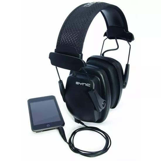 Howard Leight Sync apsauginės ausinės su stereo HiFi grotuvu. Galvos apsauga, Klausos apsaugos priemonės nuotrauka